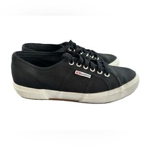 Superga Men's 2750 Cotu Classic Fashion Sneaker, Black/white size 8